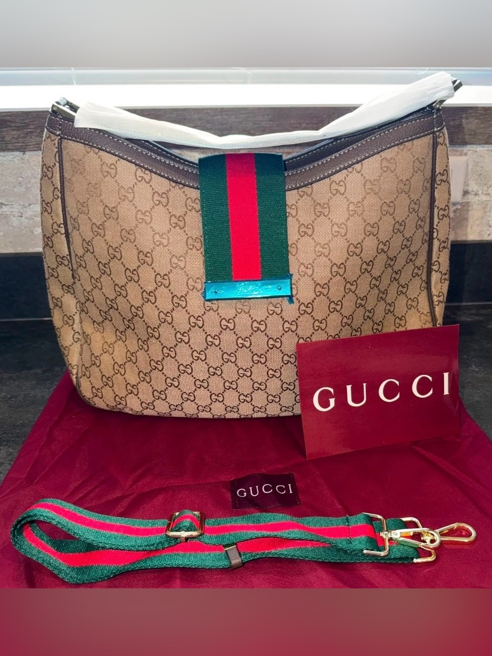 Gucci Canvas Hobo Bag